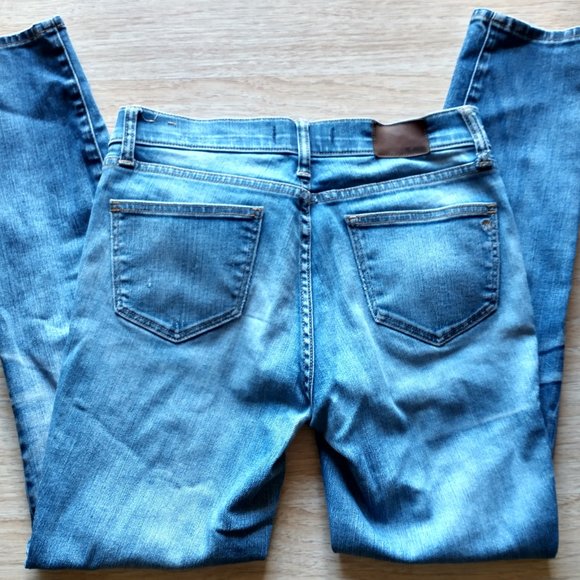 Madewell Skinny Skinny Jeans 9" Rise Medium Wash - Picture 10 of 11